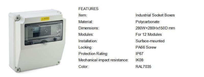 Polycarbonate enclosures 280W×280Hx150D mm